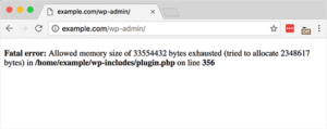 WordPress Memory Exhausted Error DCX