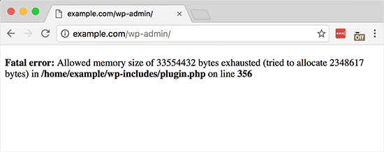 WordPress Memory Exhausted Error DCX